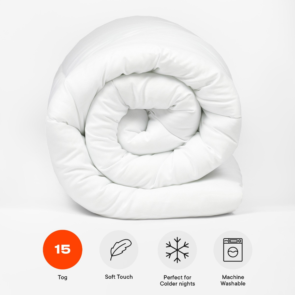 OHS Soft Touch 15 Tog Duvet - King>