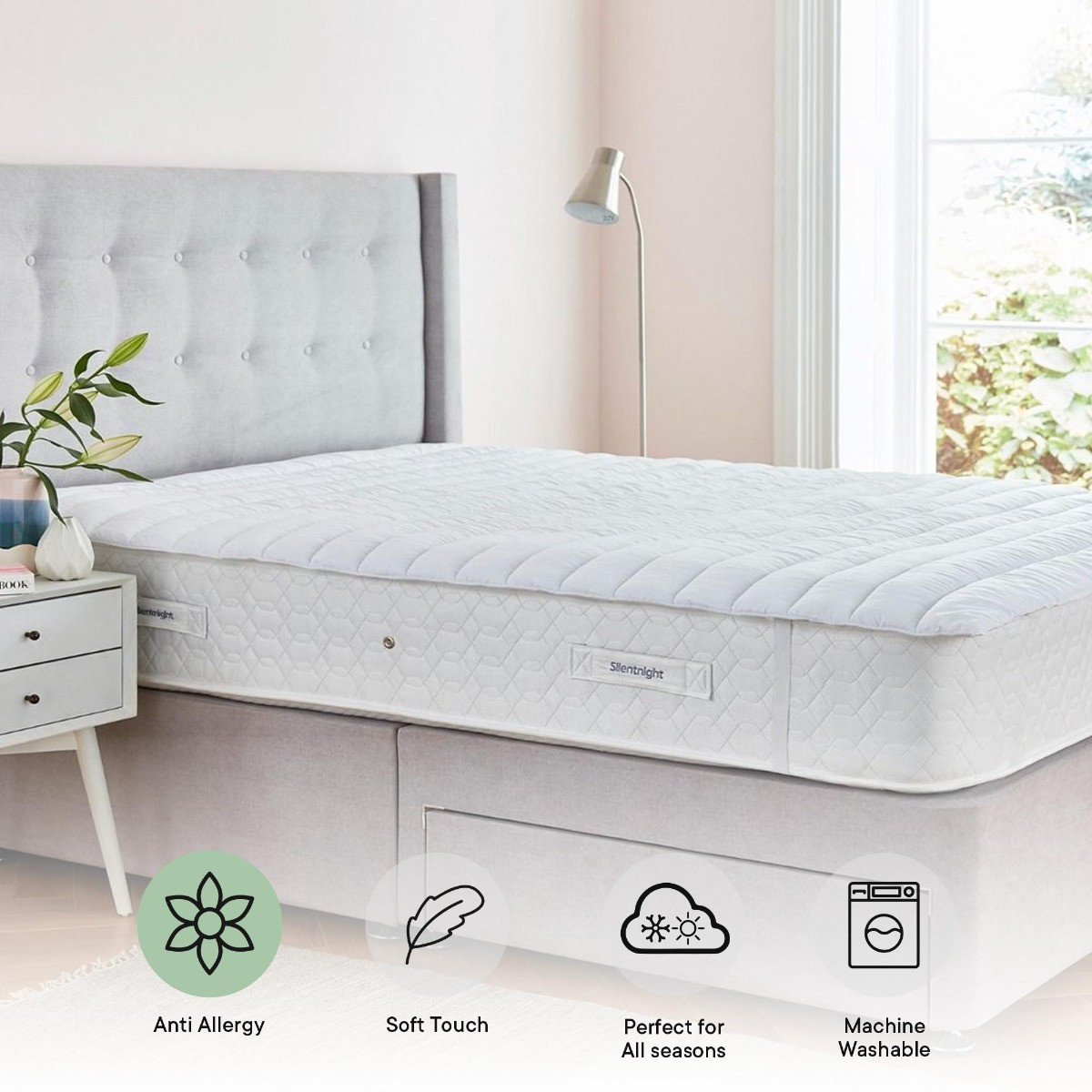 OHS Soft Touch Anti Allergy Deep Fill Mattress Topper>