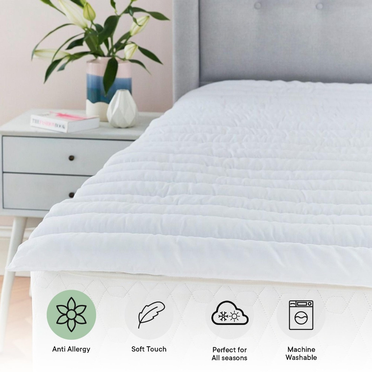 OHS Soft Touch Anti Allergy Deep Fill Mattress Topper>