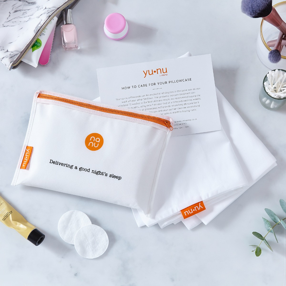 Nanu Yu Nu Pillow Protector, White 2 Pack