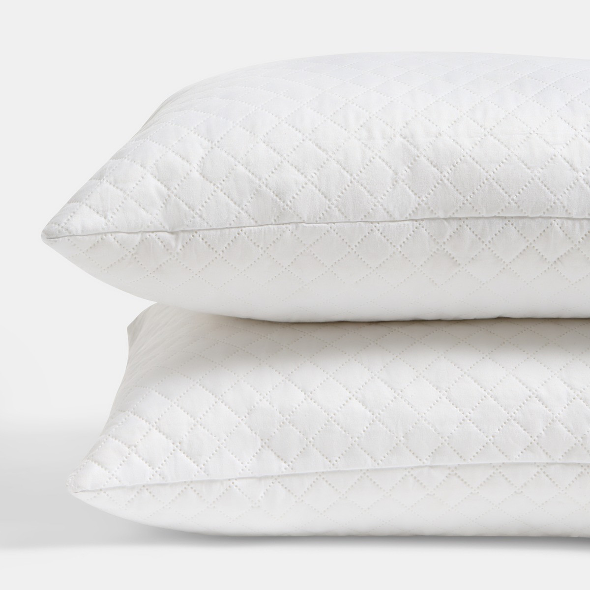 OHS Twin Pack Memory Foam Pillows - White>