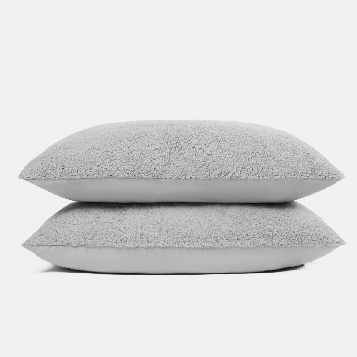 OHS 2 Pack Teddy Fleece Pillow - Charcoal>