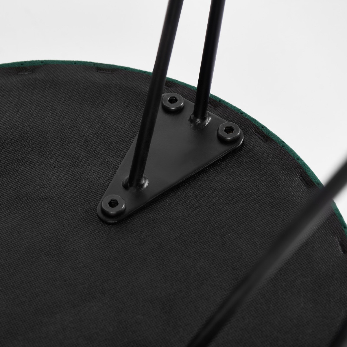 OHS Quilted Velvet Storage Hairpin Stool - Forest Green>