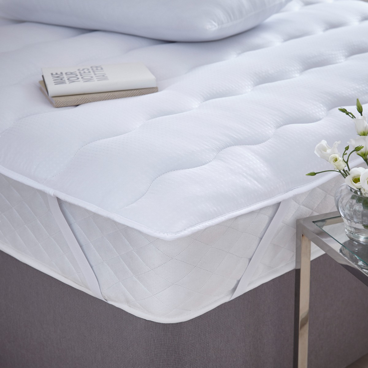 Silentnight Lux Hotel Mattress Topper, White - Double>