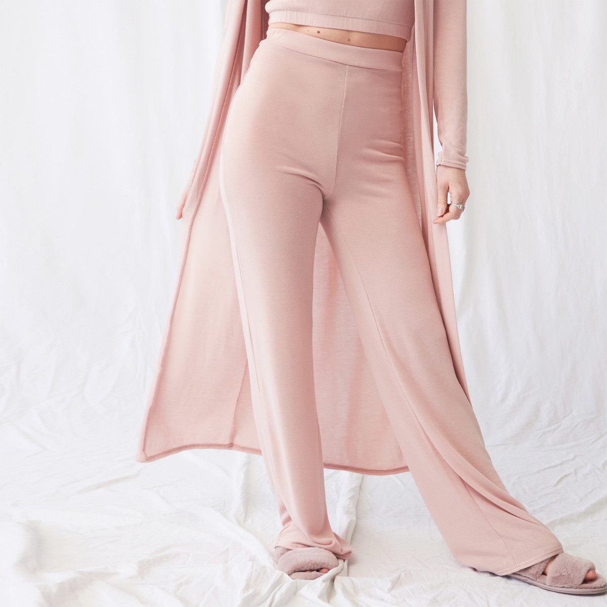 OHS Basic Jersey Flared Trouser - Blush>