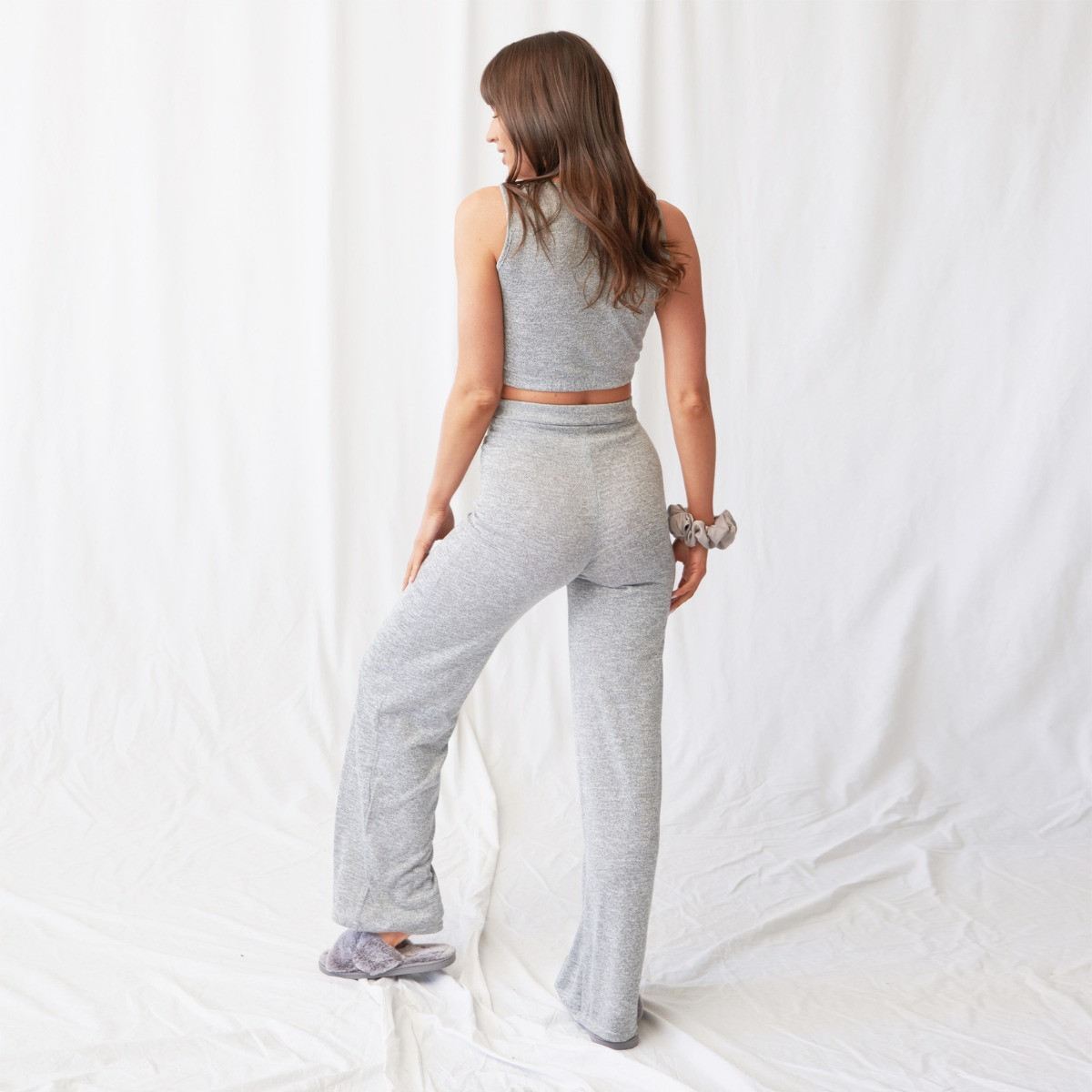 OHS Basic Jersey Flared Trouser - Grey>