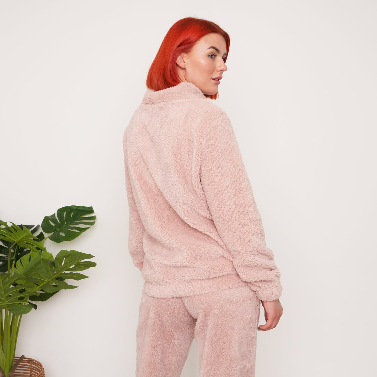 OHS Half-Zip Teddy Fleece Sweatshirt - Blush>