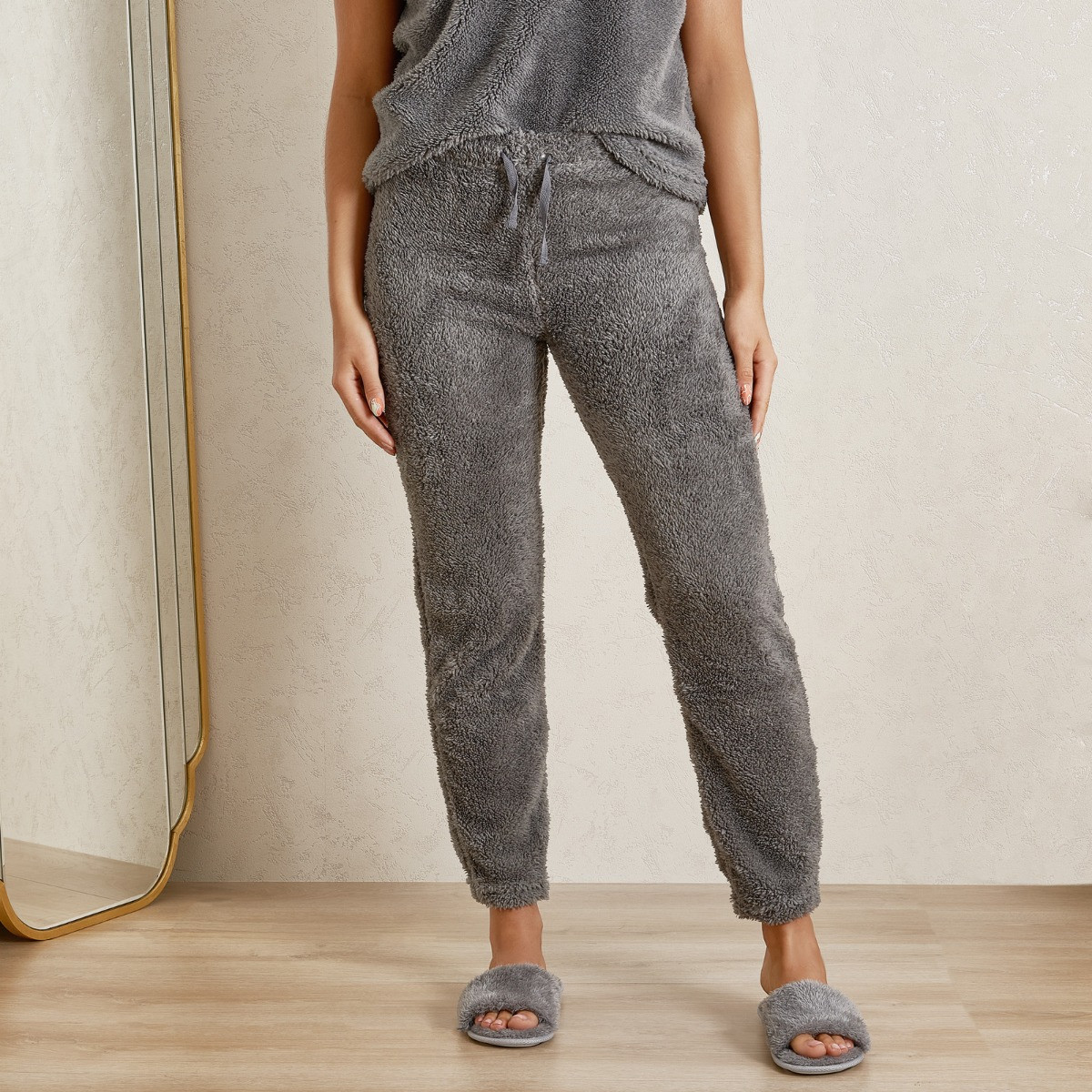 OHS Teddy Fleece Leggings - Grey>