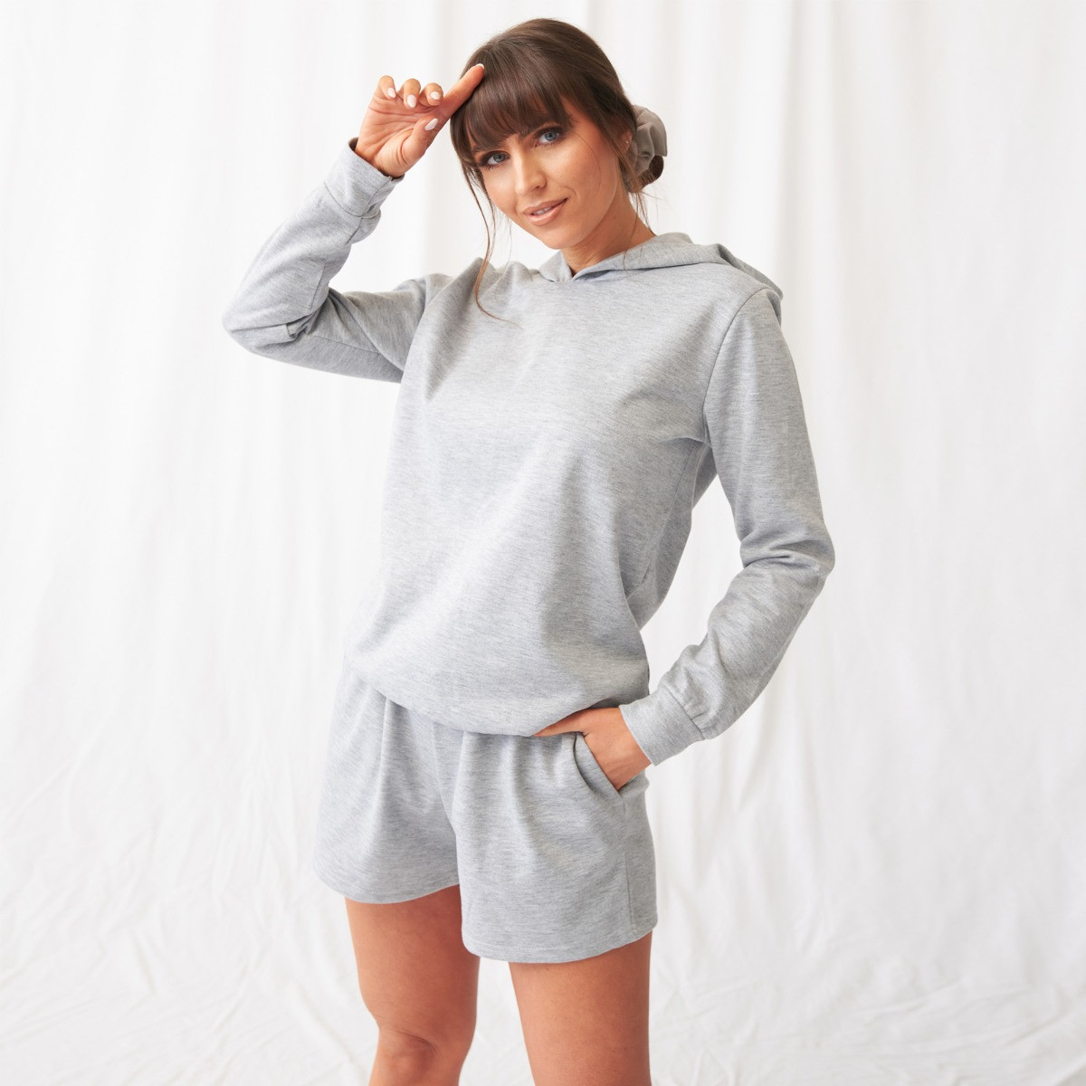 OHS Basic Sweat Hoodie, Grey - Large >