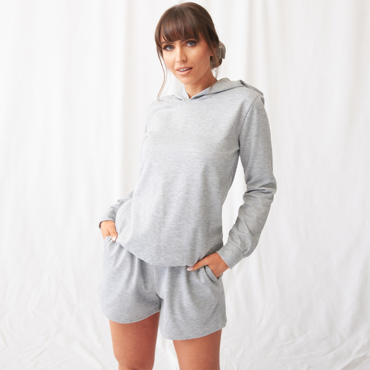 OHS Basic Sweat Hoodie, Grey - Large >