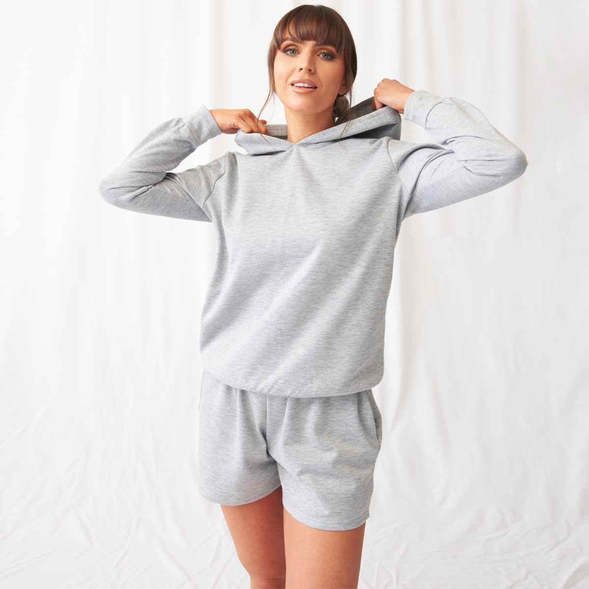 OHS Basic Sweat Hoodie, Grey - Large >