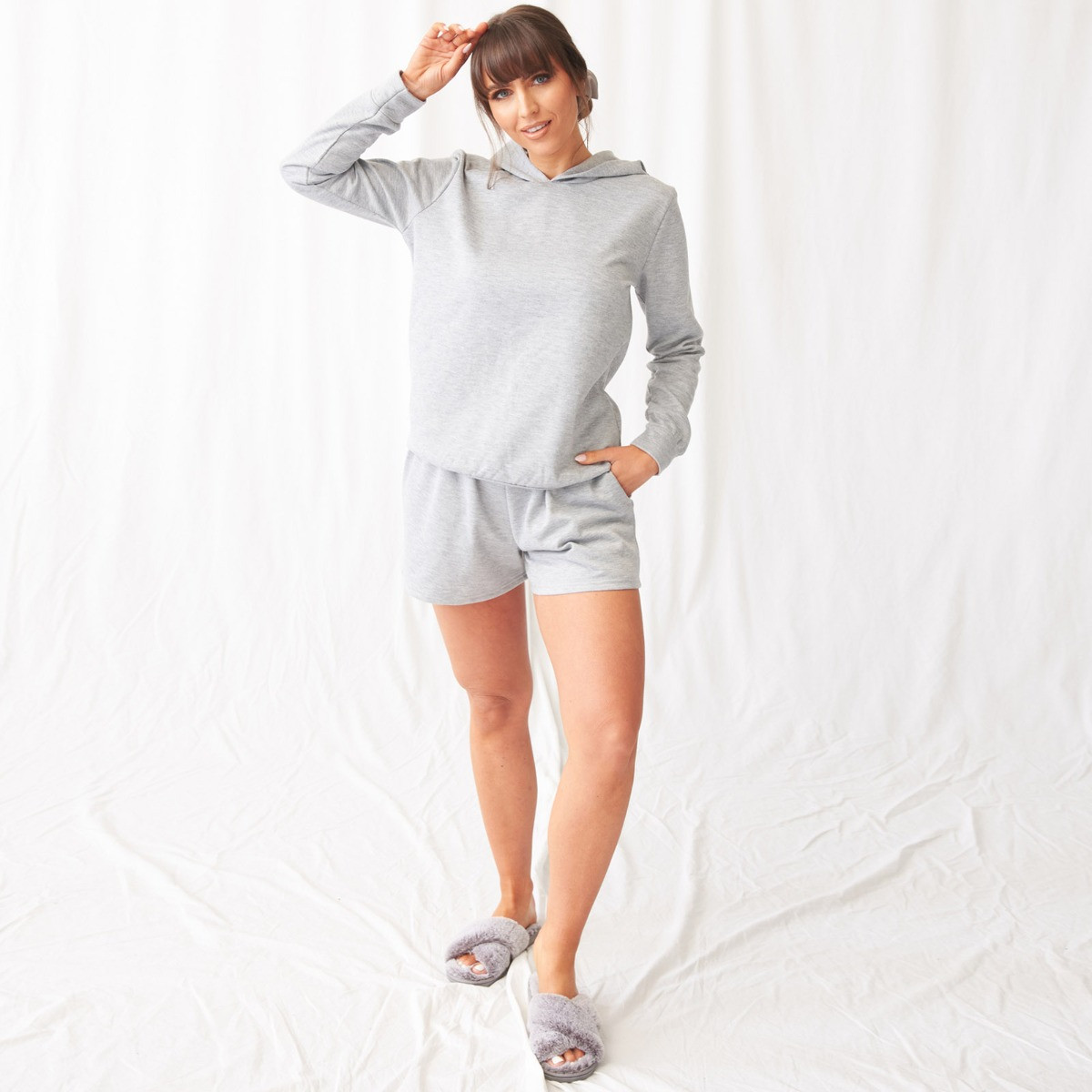 OHS Basic Sweat Hoodie, Grey - Large >