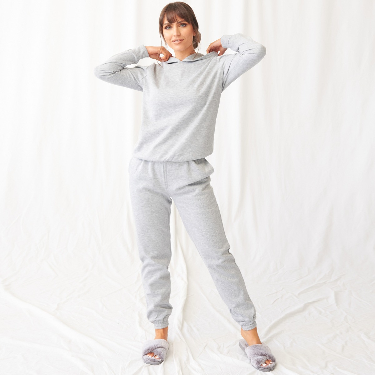 OHS Basic Sweat Hoodie, Grey - Large >