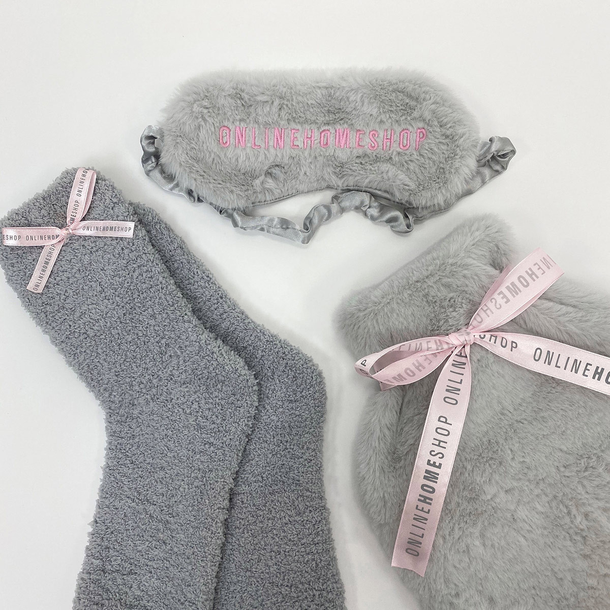 Online Home Shop Fluffy Socks - Silver Grey>