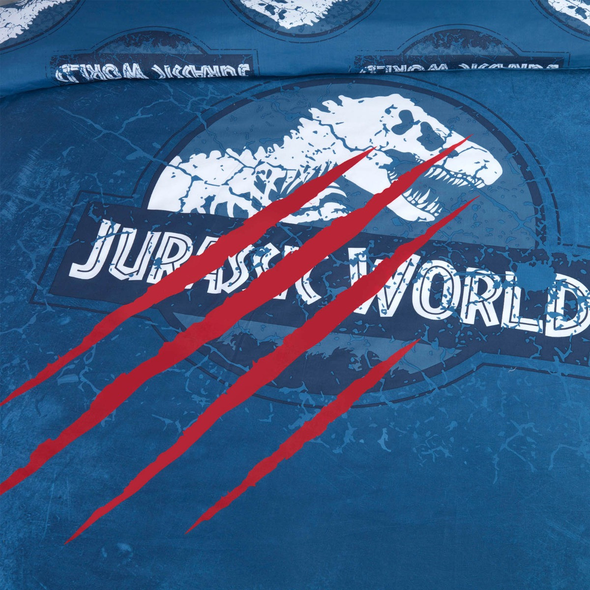 Jurassic World Claws Reversible Duvet Set, Navy - Single>