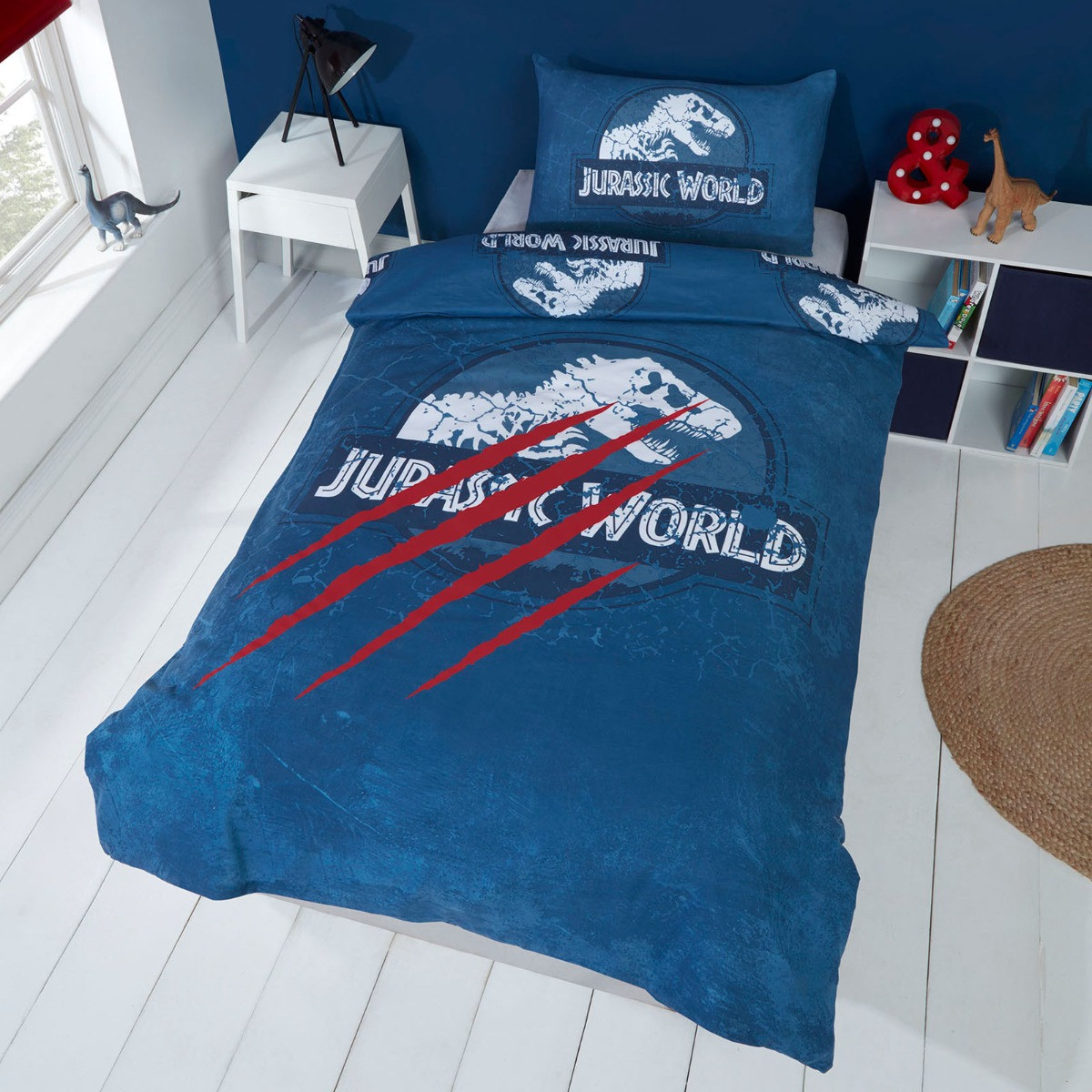 Jurassic World Claws Reversible Duvet Set - Navy>