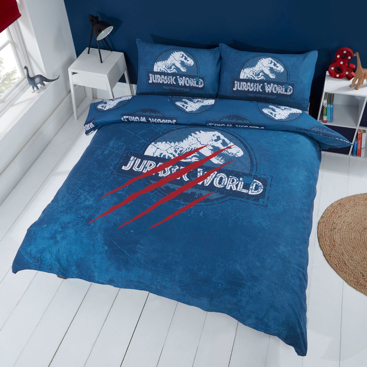 Jurassic World Claws Reversible Duvet Set - Navy>