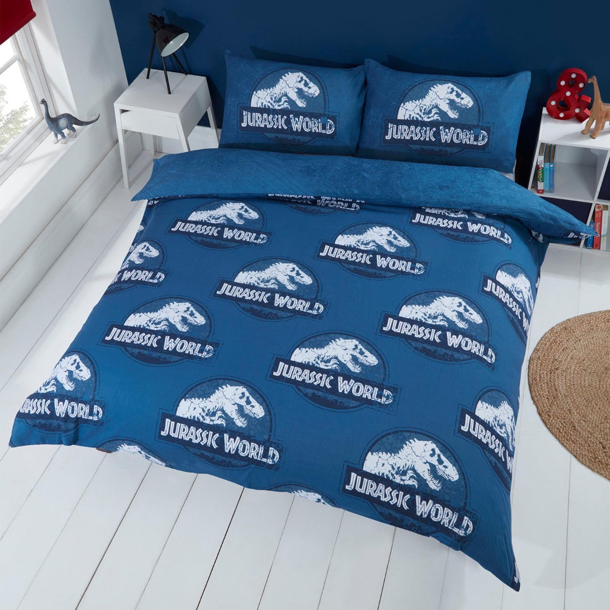 Jurassic World Claws Reversible Duvet Set - Navy>