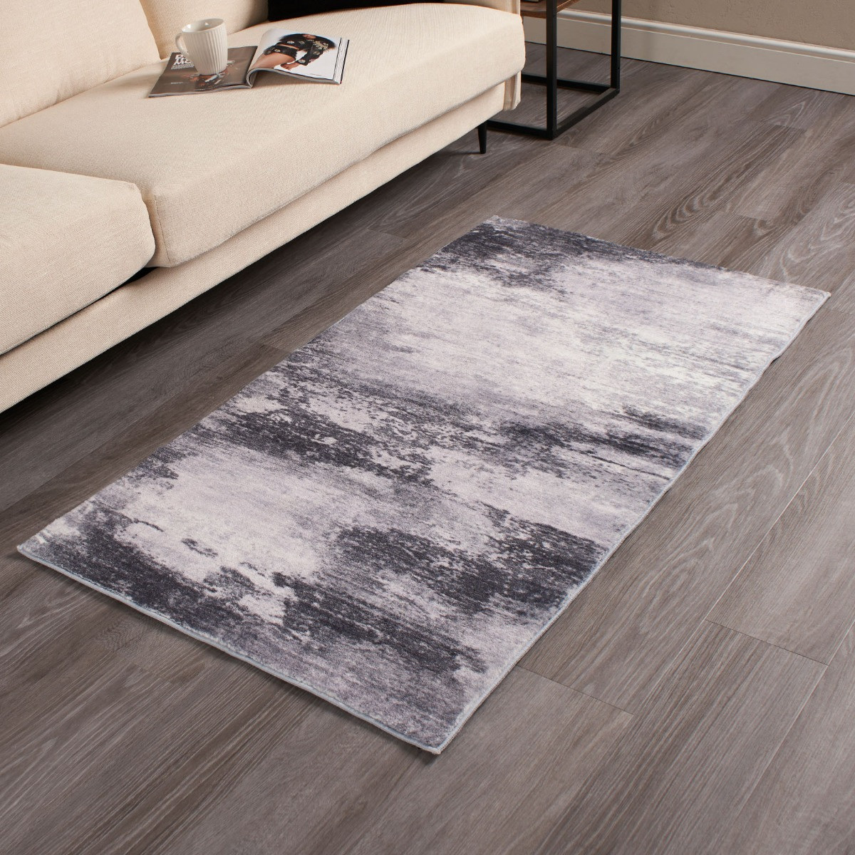 OHS Abstract Flat Rug, Grey - 160 x 230cm>