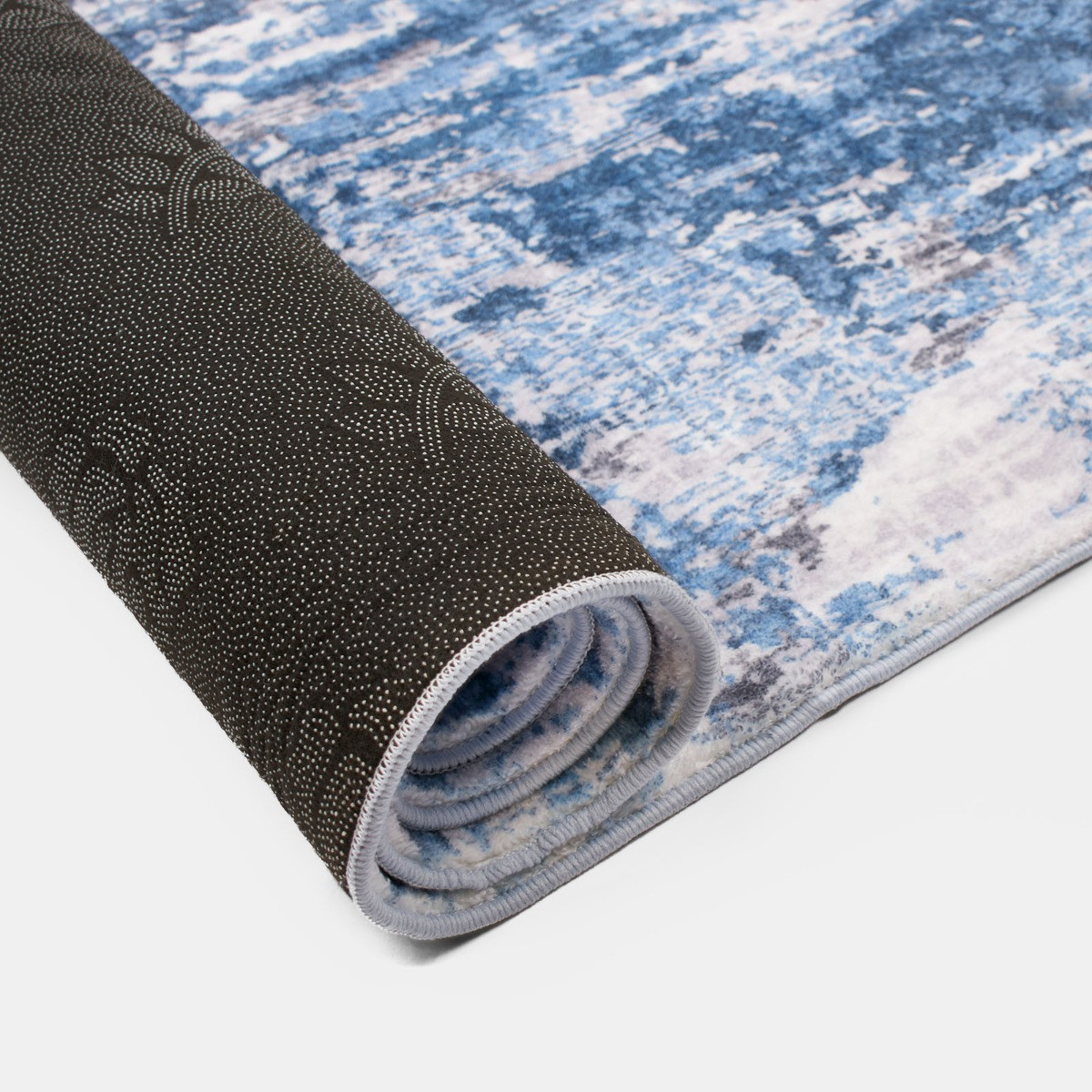 OHS Abstract Flat Rug - Blue>