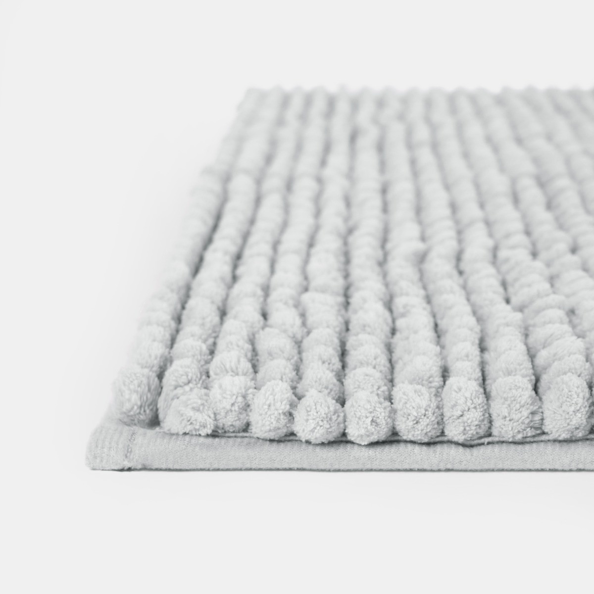 OHS Chunky Noodle Style Bath Mat, Silver 45 x 75cm