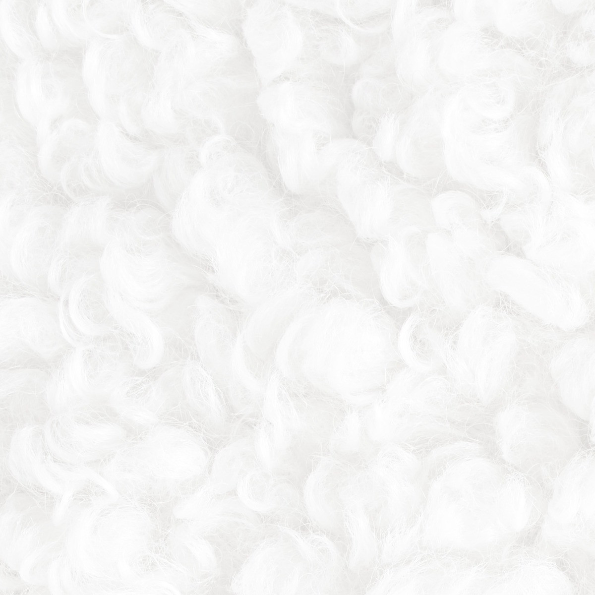 OHS Curly Sheepskin Faux Fur Rug, White 60 x 90cm