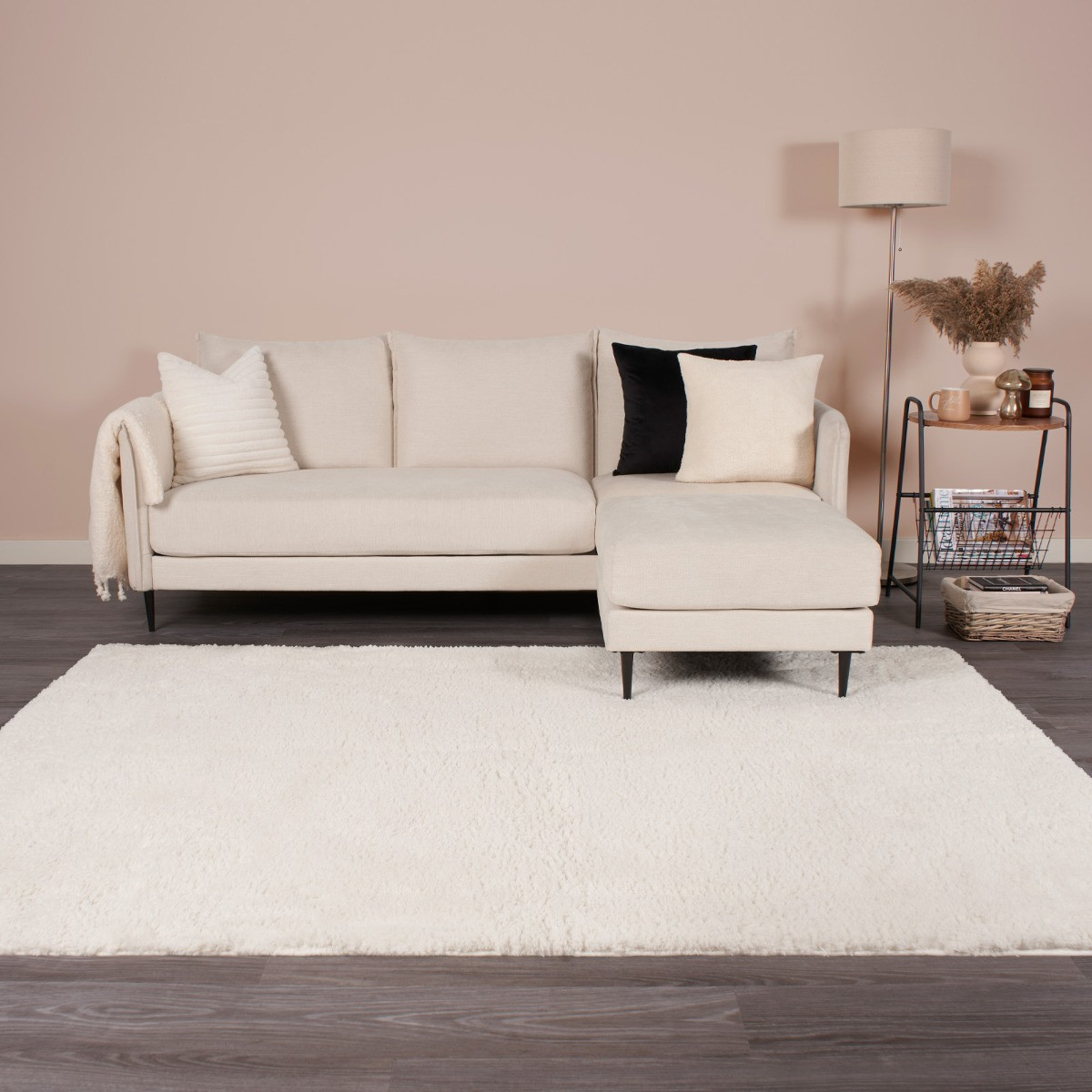 OHS Cosy Teddy Rug, Cream - 120 x 170cm>