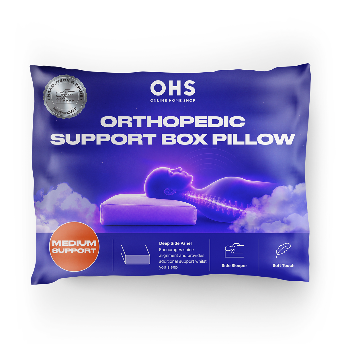 OHS Support Box Pillow - White>