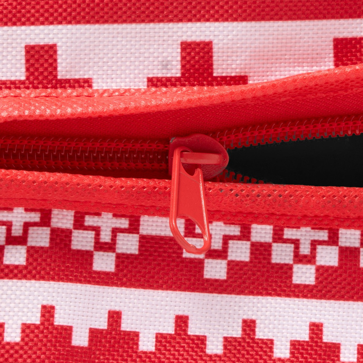 OHS Christmas Nordic Print Wrap Storage Bag - Red>
