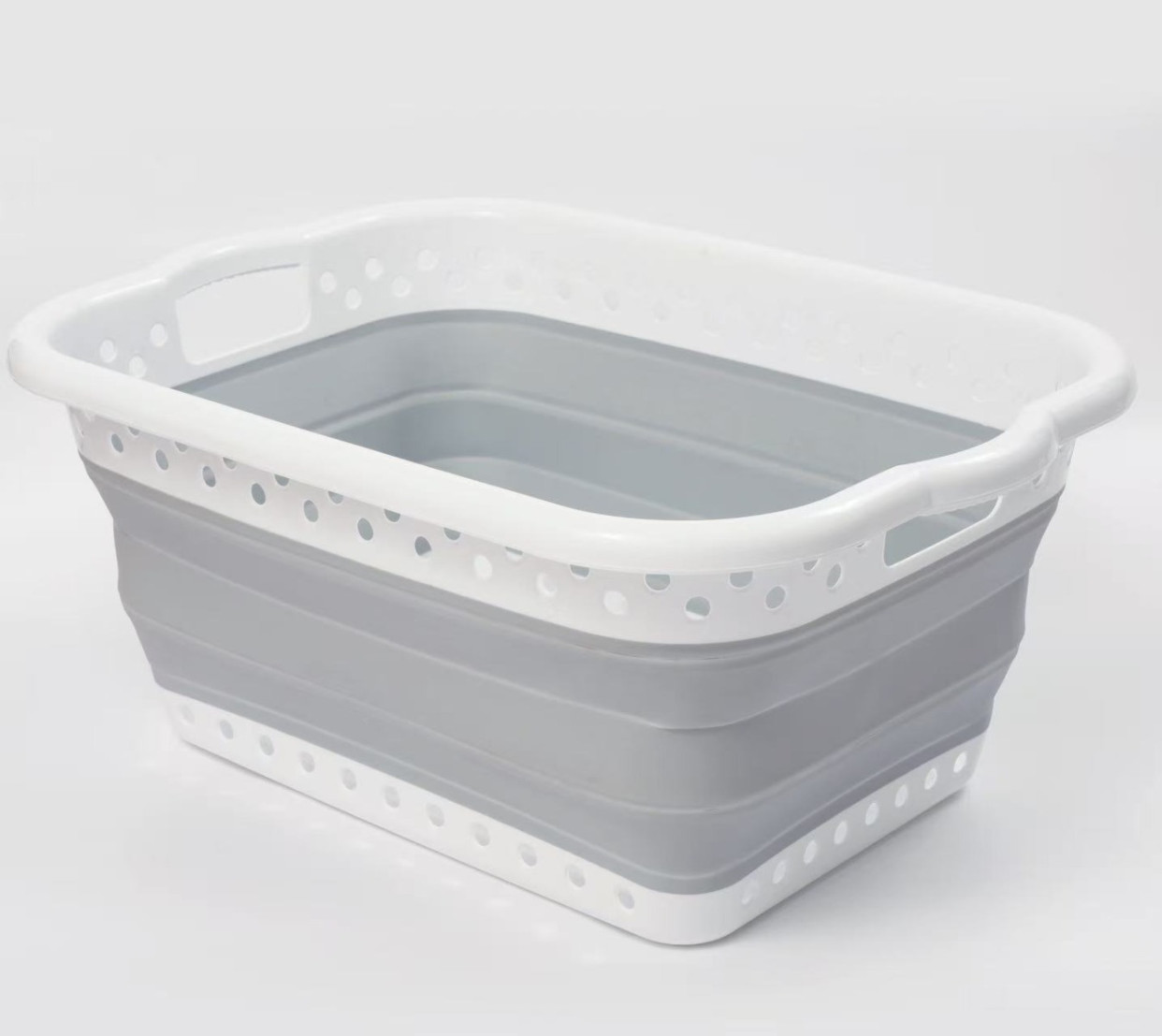 OHS Collapsible Laundry Basket - Grey>