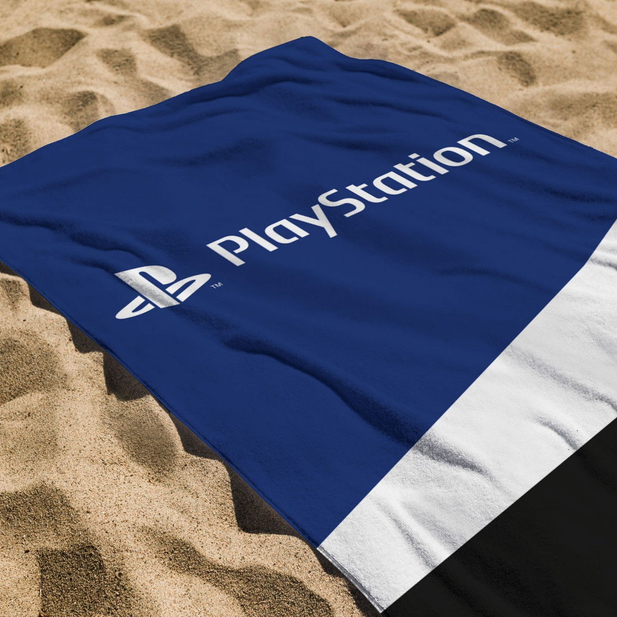 Playstation Banner Beach Towel - Blue>