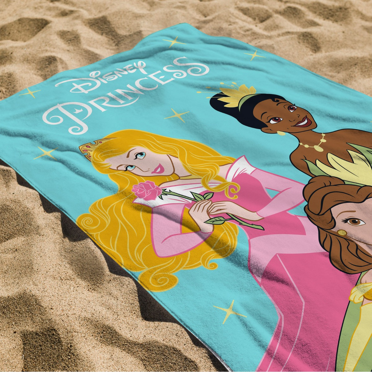 Disney Princess Charm Beach Towel - Blue>