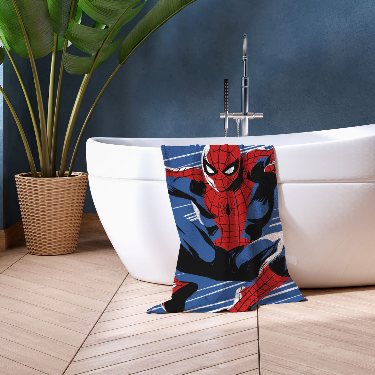 Spiderman Beyond Beach Towel - Blue>