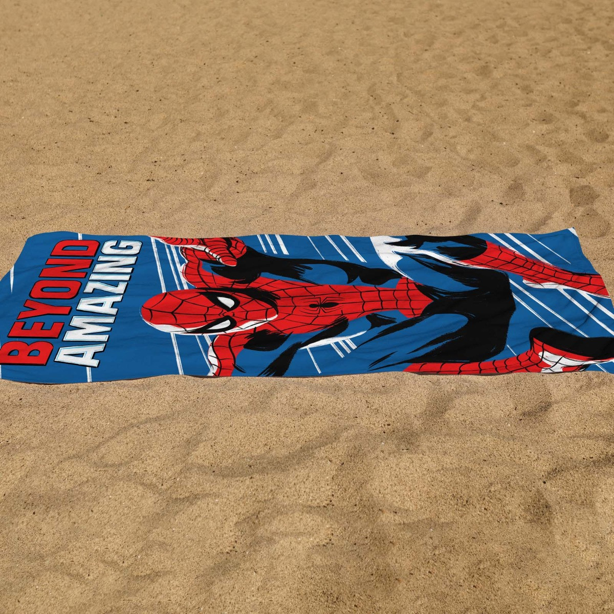 Spiderman Beyond Beach Towel Blue