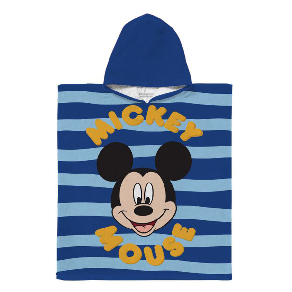 Disney Mickey Mouse Sea Stripe Kids Towel Poncho, Blue - One Size>