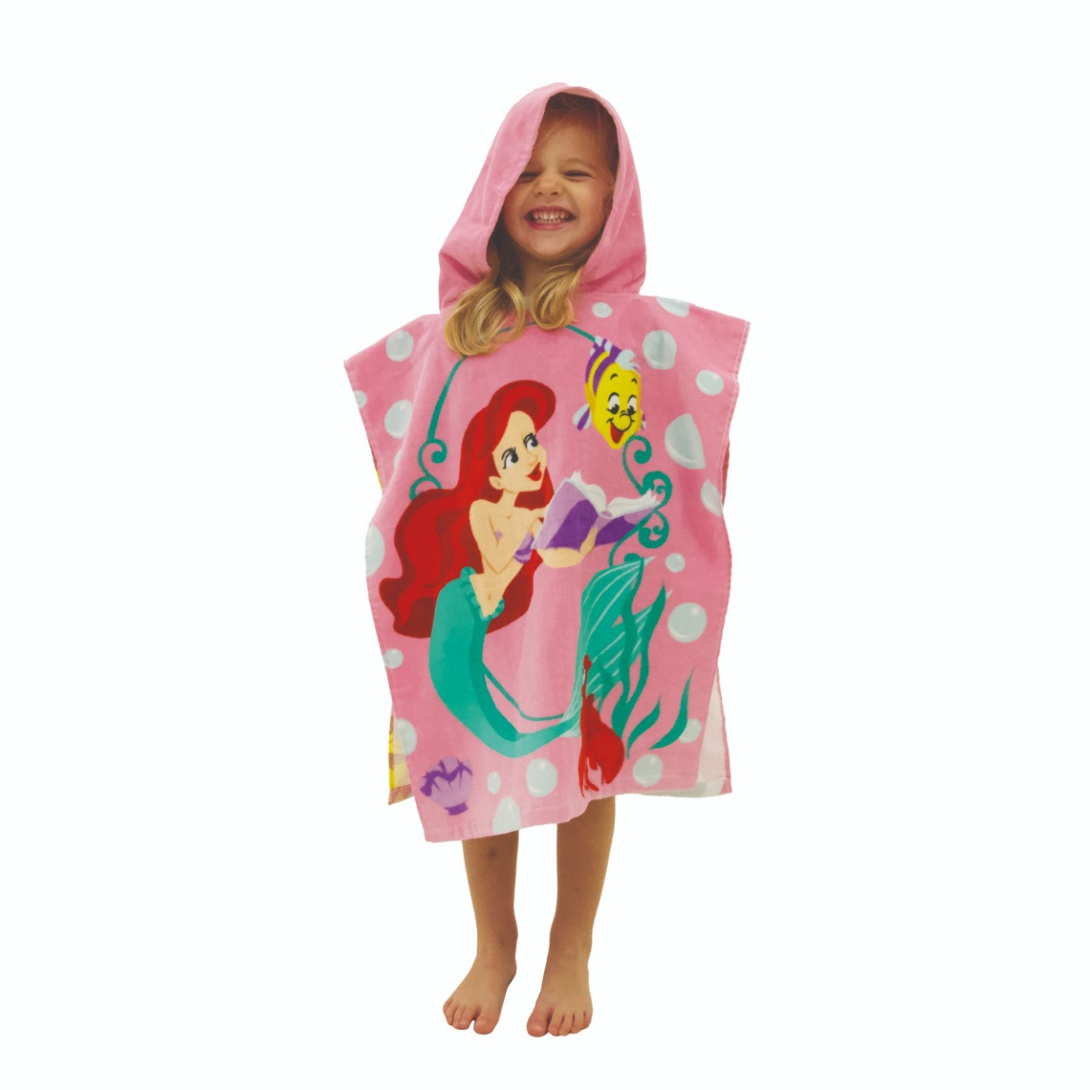 Disney Princess Royal Tales Kids Towel Poncho, Pink - One Size>