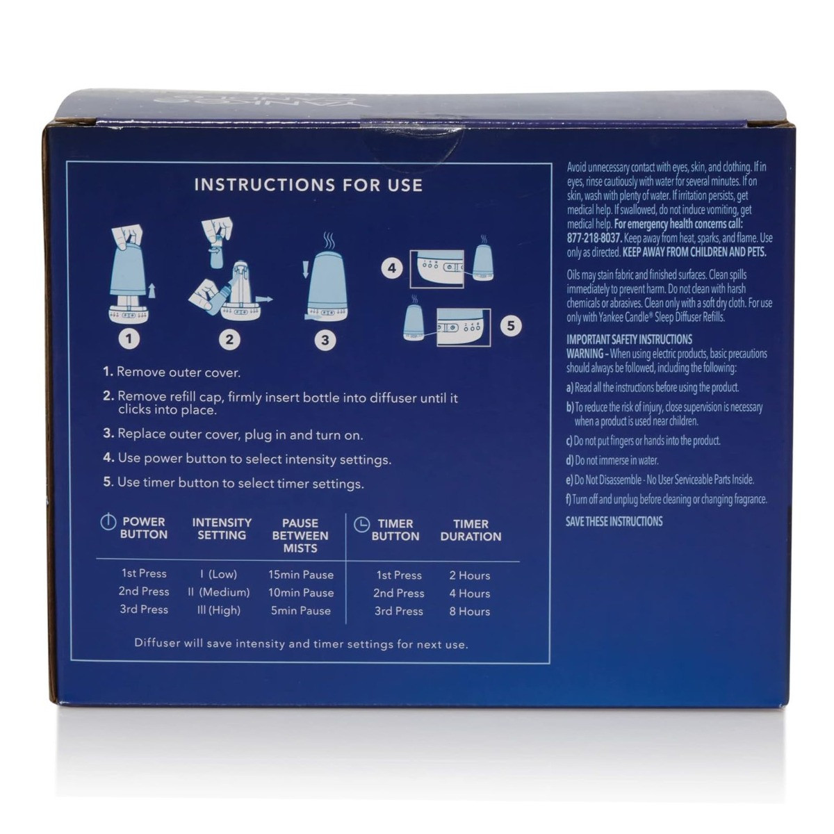 Yankee Candle Sleep Diffuser Starter Kit Calm Night