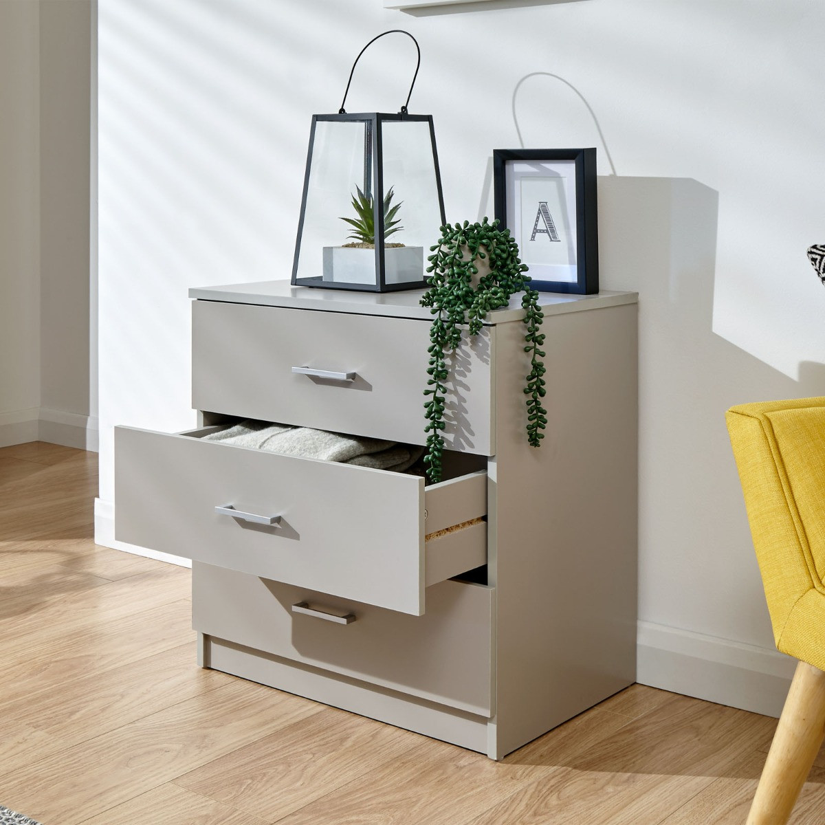 Panama 3 Piece Bedroom Furniture Set - Grey>