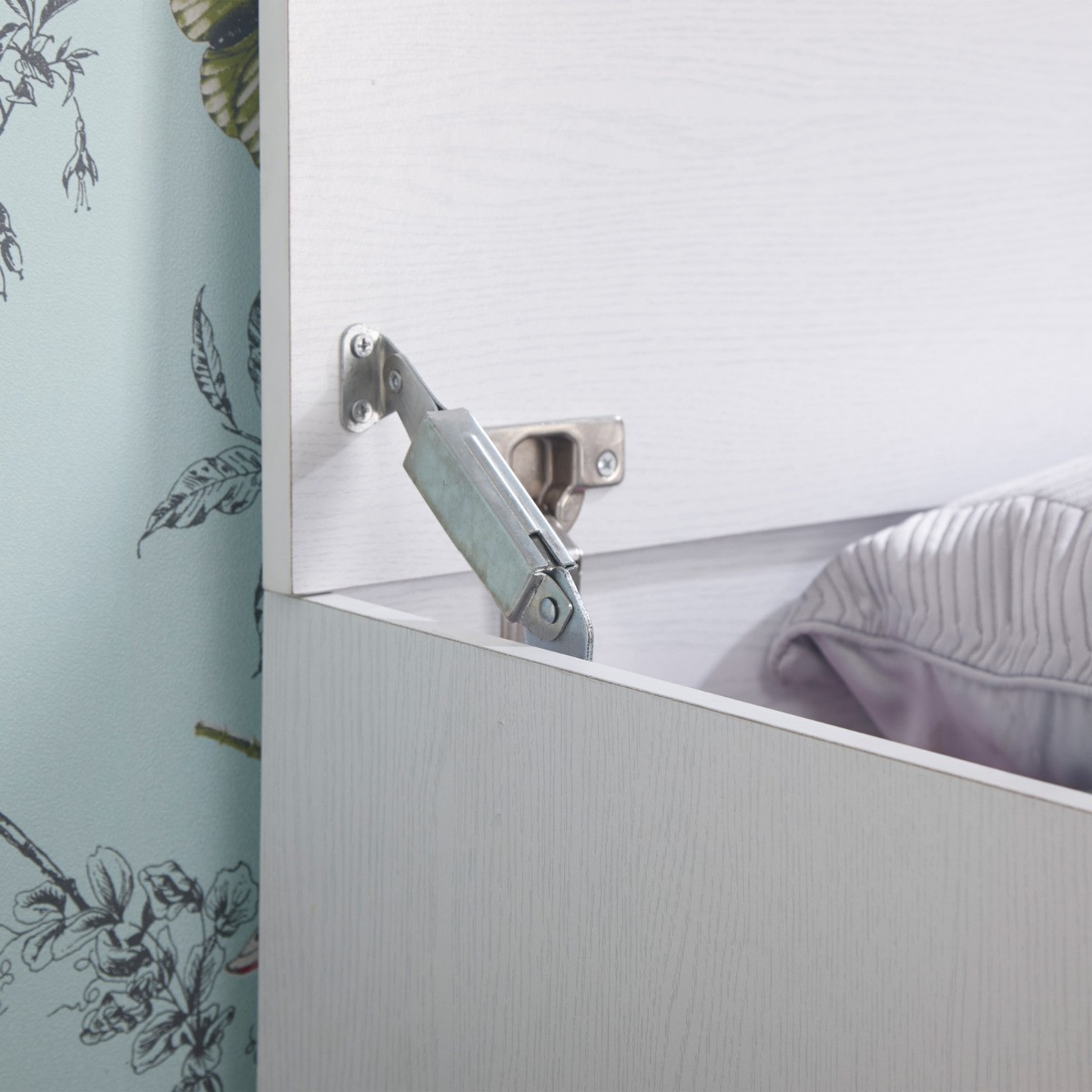 Panama Ottoman Storage Box - White>