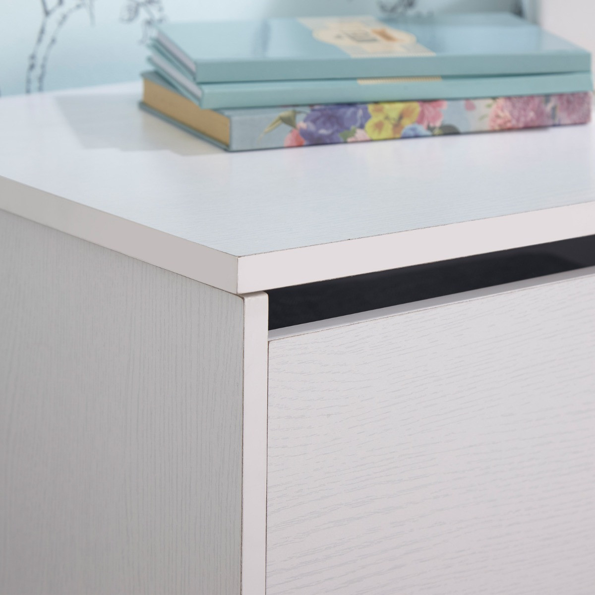 Panama Ottoman Storage Box - White>