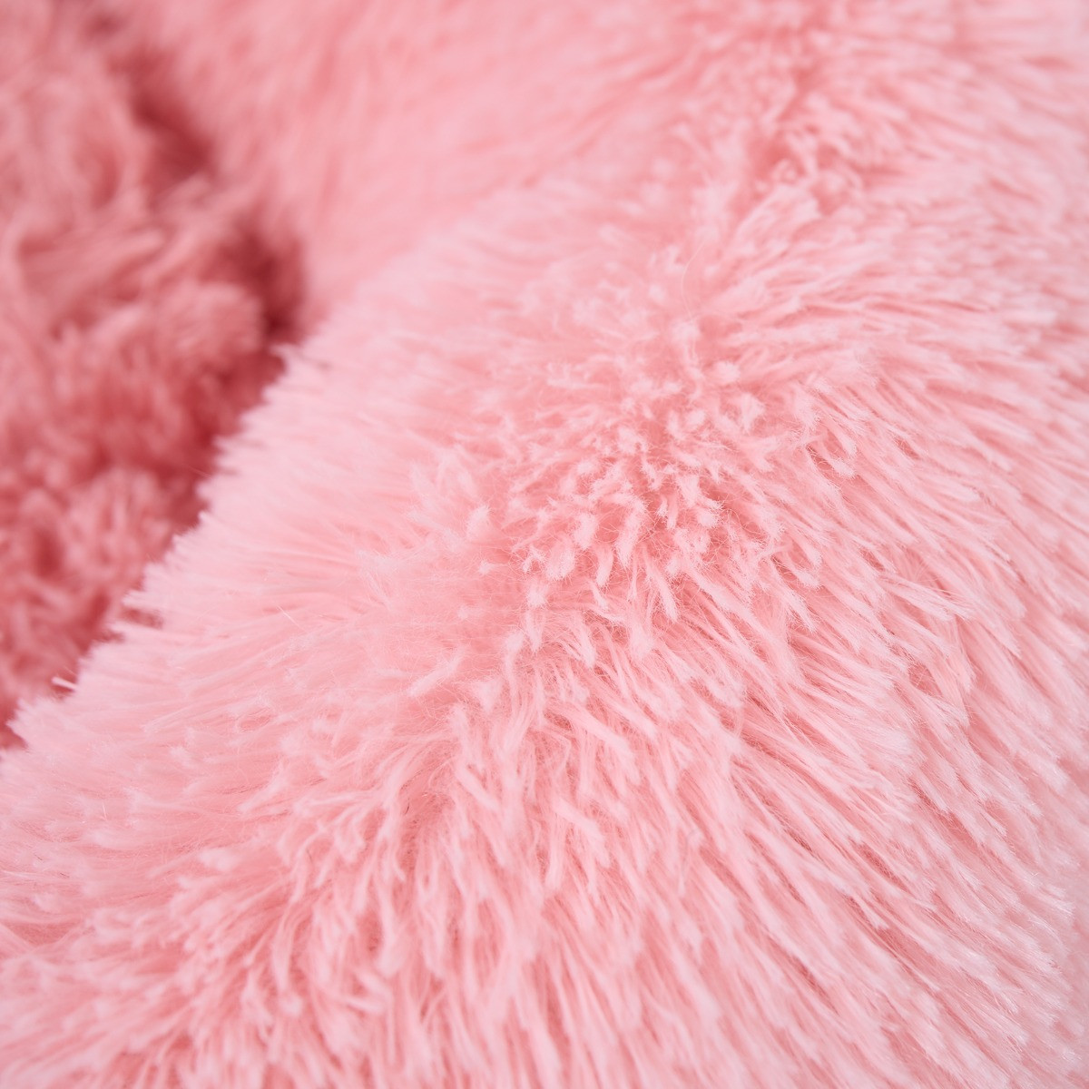 OHS Fluffy Round Calming Pet Bed, Blush - Large>