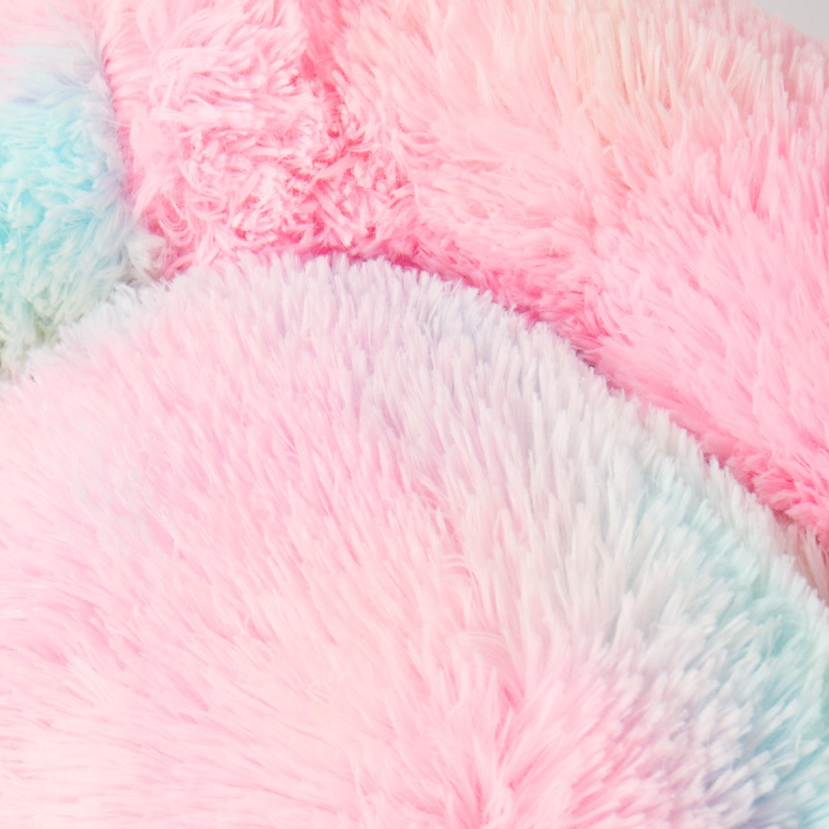 OHS Fluffy Round Calming Pet Bed, Tie Dye - Medium>