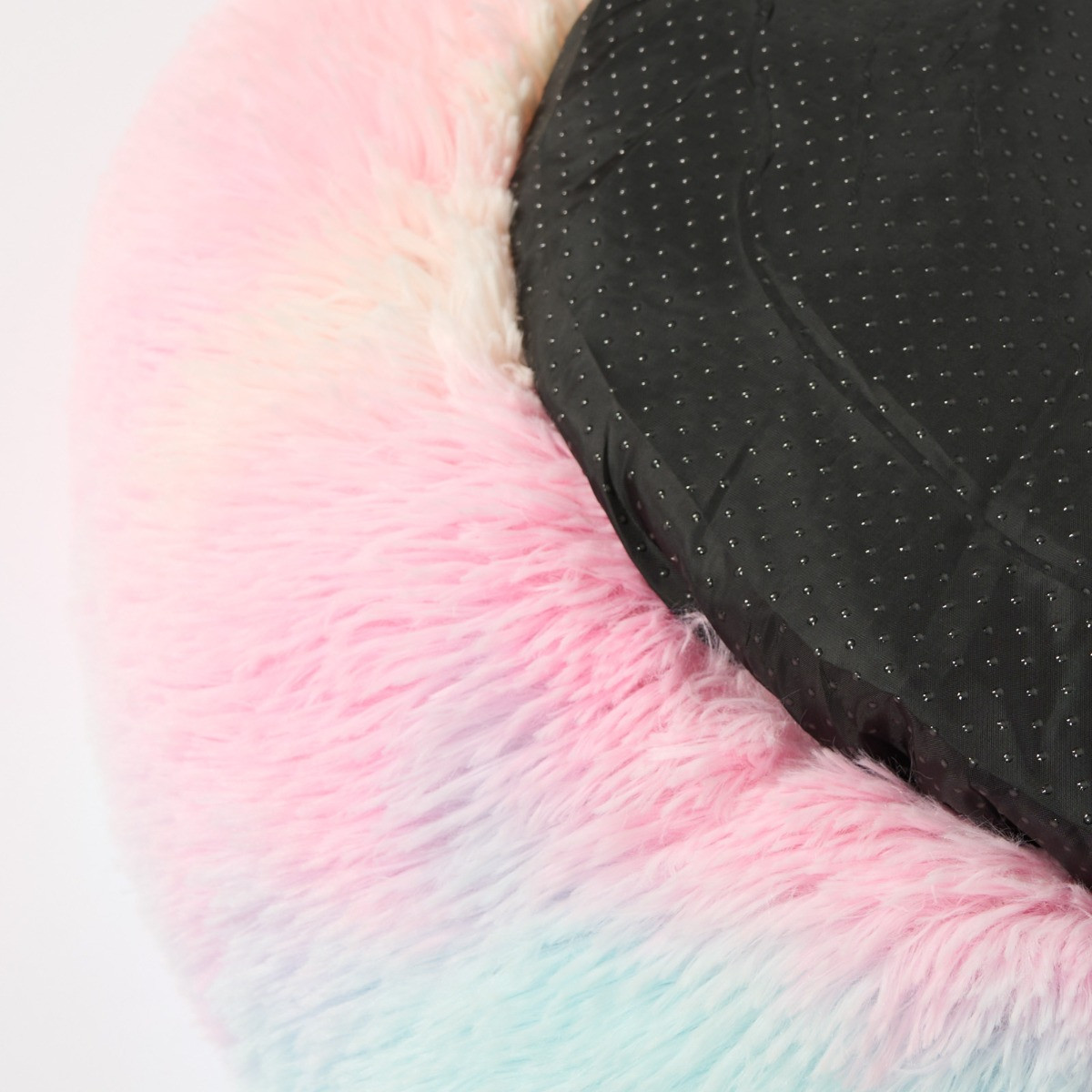 OHS Fluffy Round Calming Pet Bed, Tie Dye - Medium>