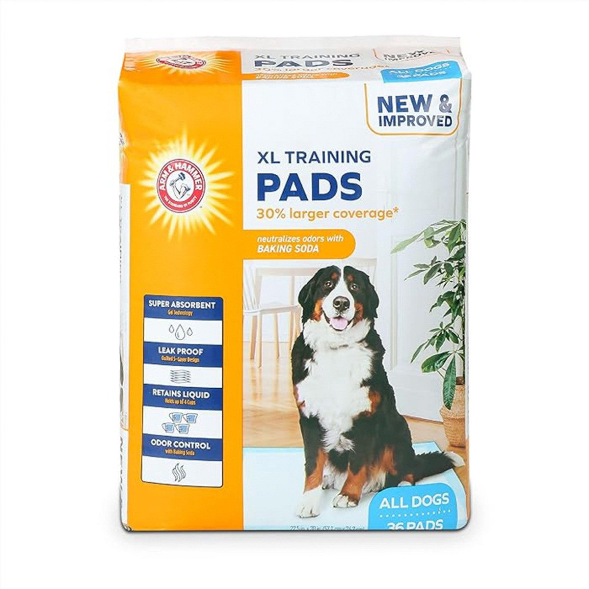Arm & Hammer Extra Large Dog Training Pads, 36 Pack White