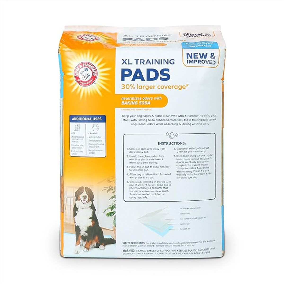 Arm & Hammer Extra Large Dog Training Pads, 36 Pack White