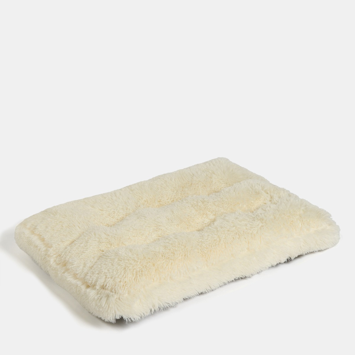 OHS Rectangular Fluffy Mat Pet Bed - Cream>