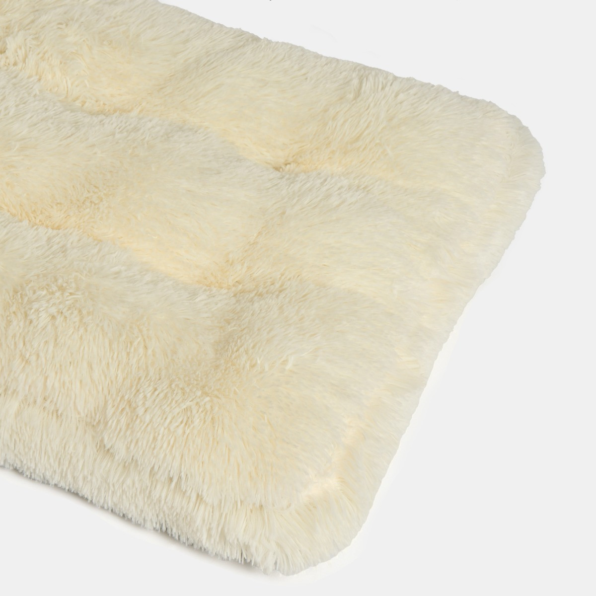 OHS Rectangular Fluffy Mat Pet Bed - Cream>