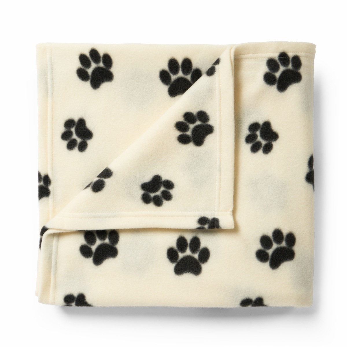 OHS Pet Paw Print Fleece Throw - Cream>