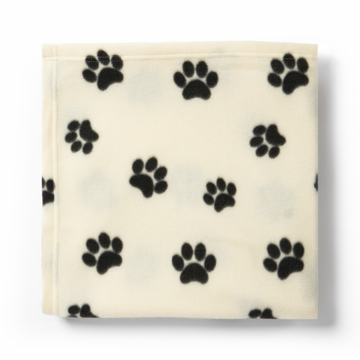 OHS Pet Paw Print Fleece Throw - Cream>