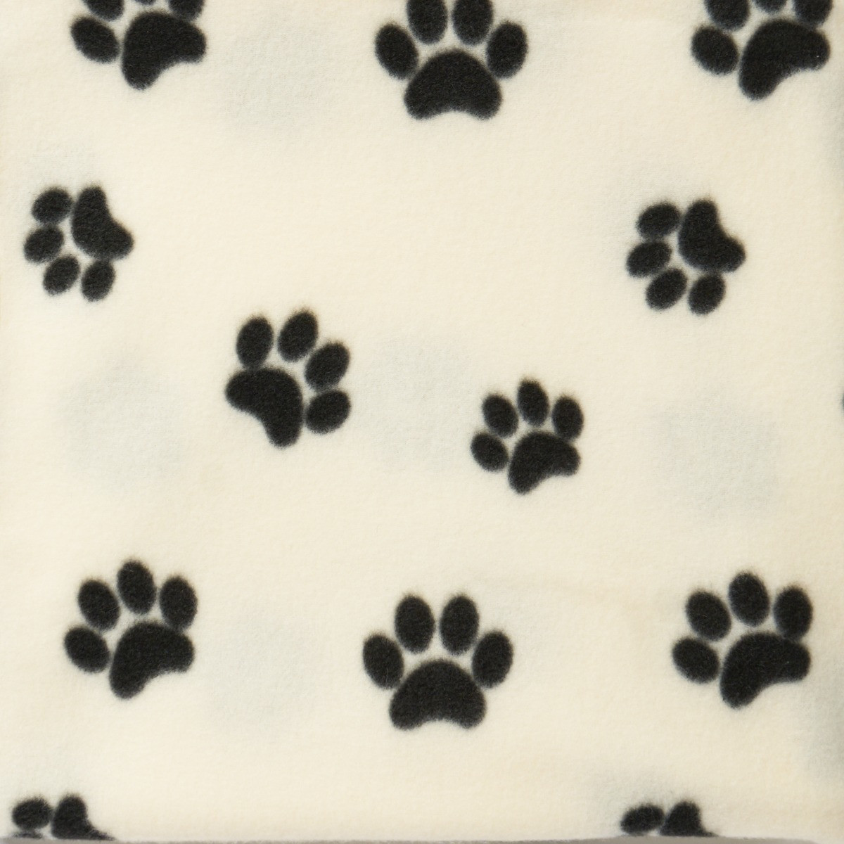 OHS Pet Paw Print Fleece Throw - Cream>